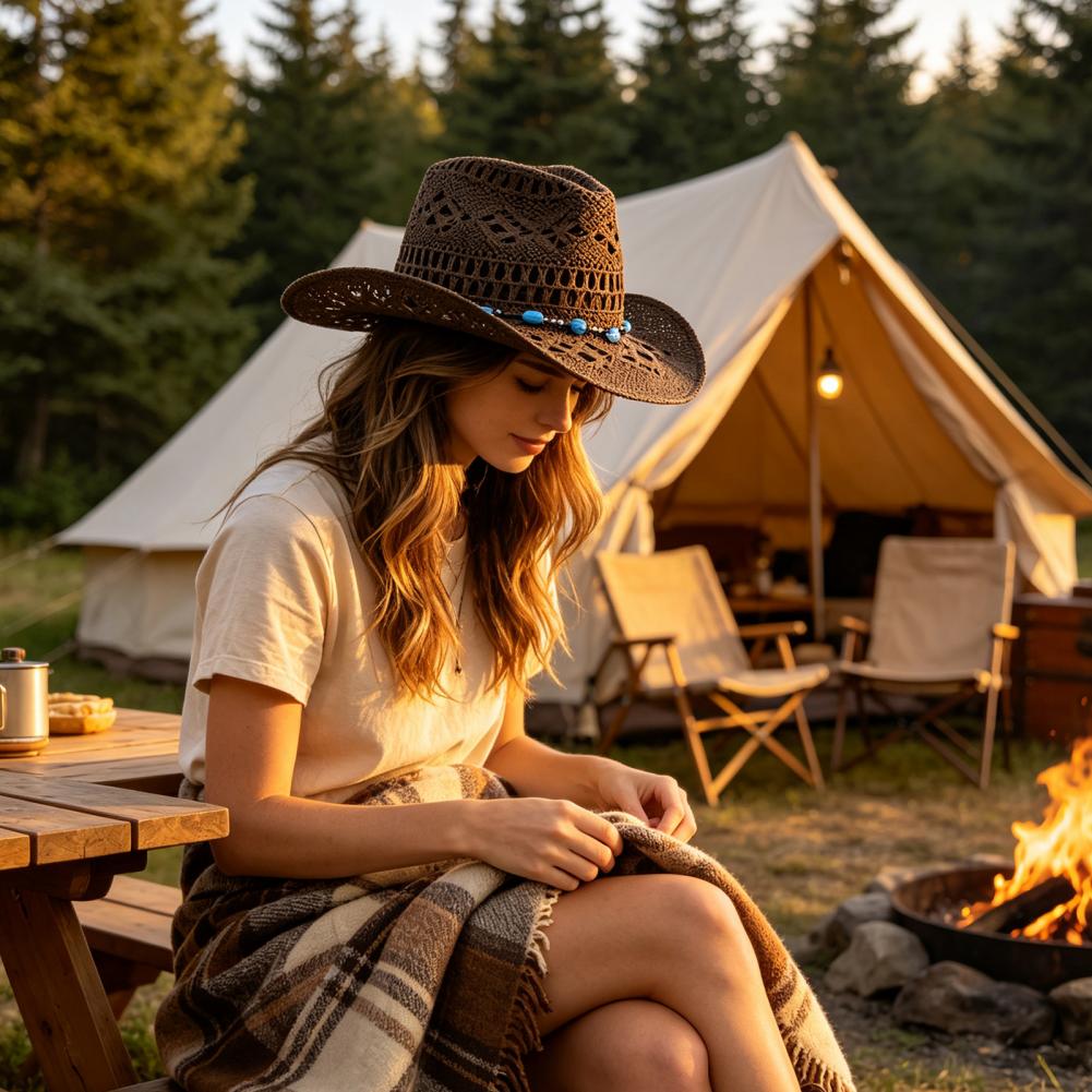 Wide Brim Cowboy Hat Comfortab - Cowboy Hat Straw recension och pris