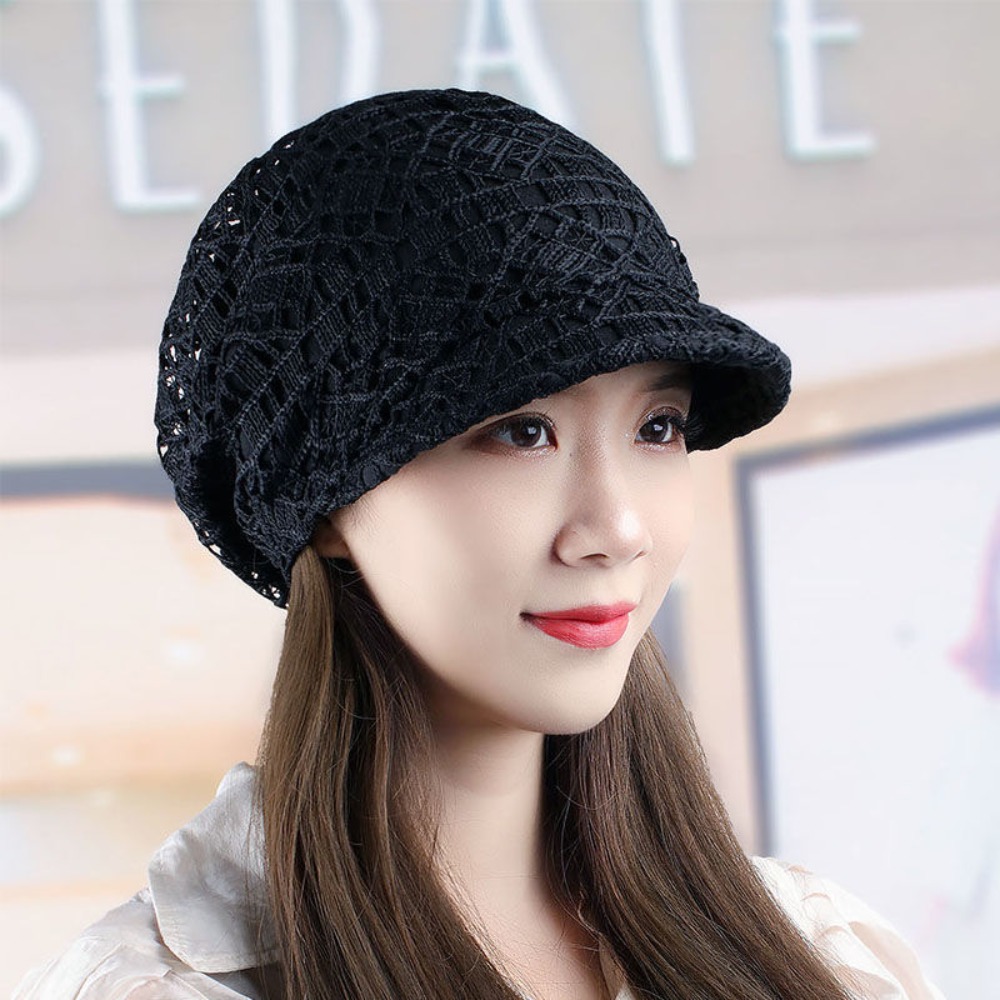 Hollow Out Flower Beanie Cap B - Baseball Cap Structured recension och pris