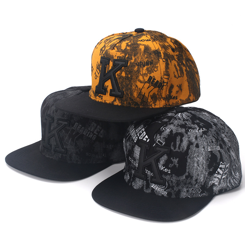 K Letter Hip Hop Baseball Caps - Snapback Hat Flat recension och pris