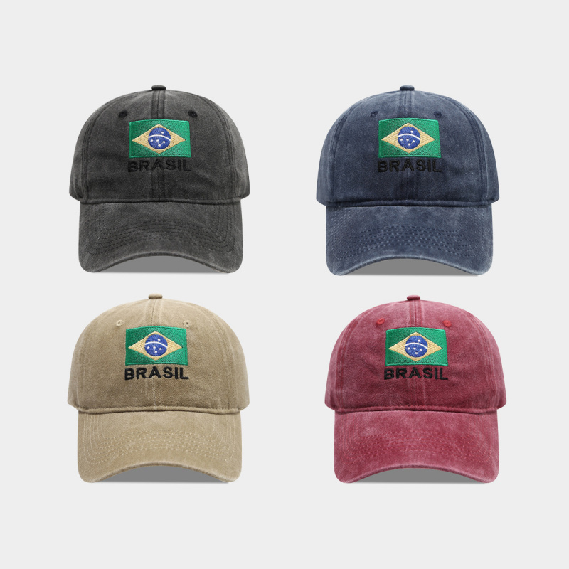 Vintage Brazil Flag BRASIL Let - Dad Hat Cotton recension och pris