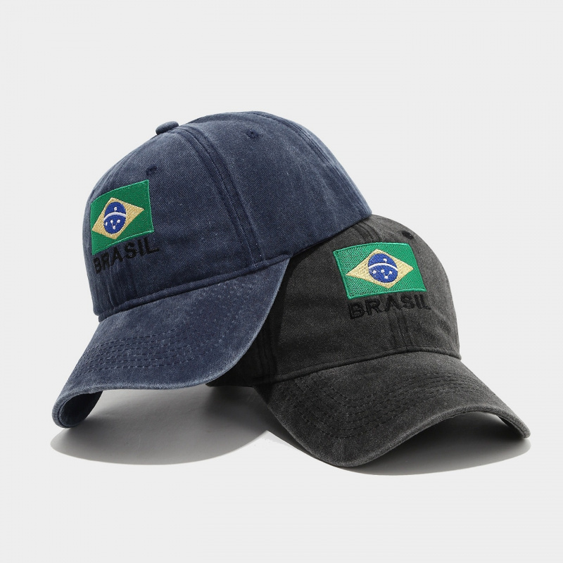 Vintage Brazil Flag BRASIL Let - Dad Hat Cotton recension och pris
